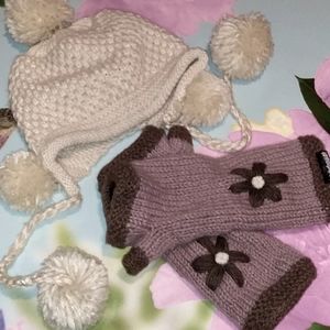 Laundromat 100% Wool Gloves & Knit Hat